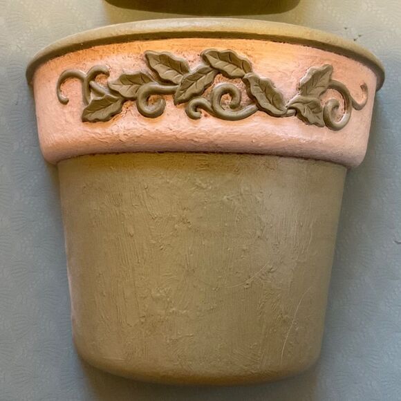 Flower pot Wall planter/pockets Sage green set of 3; - Picture 6 of 8